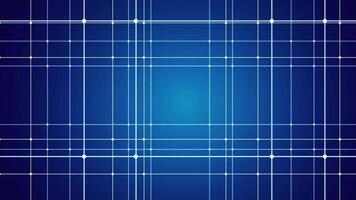 Digital grid pattern on blue background, animated geometric square grid suitable for hud, FUI, and cyberspace landscape. video
