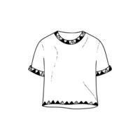 A drawing of a t - shirt with geometric designs vector