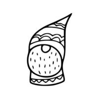 A gnome hat with a hat on it vector