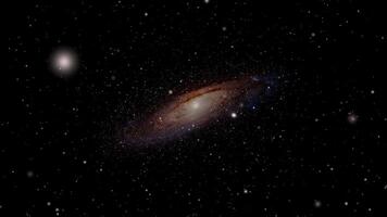 The andromeda galaxy is shown in this image video