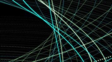 Abstract Background with Turquoise Lines and Dots video