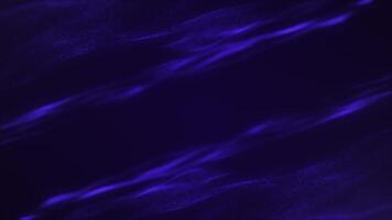Digital deep purple energy waves cyberspace on dark blue futuristic background. Abstract flowing of shiny dynamic sci fi particles. Glowing lines and dots virtual reality. 4k 60fps looped graphic. video
