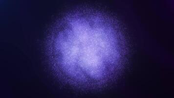 Shiny purple particles sphere on dark technology cyberspace background. Magic glowing cloudy orb made of digital futuristic sci fi energy fractals. Virtual reality dust globe. 4k 60fps looped graphic. video