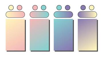 Set of gradient background. Cover set design with Yellow, Rose Quartz, Spearmint, Purple color. Beautiful abstract gradient for covers, wallpapers, branding, business cards illustration vector