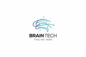 Neural Network and Brain Technology Logo for Artificial Intelligence Business Company vector