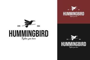 of hummingbird logo design template illustration vector