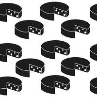 Seamless silhouette pattern cheese hand drawn vector