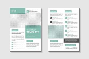 Case study flyer template design vector