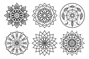 Set of Intricate Mandala Patterns for Art and Design vector