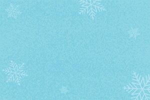 Simple winter blue textured background with snowflakes. Modern banner with space for text for Christmas, New Year, holiday invitations, advertising, discounts, congratulations vector