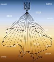 A symbolic image of the will and freedom of Ukraine on a blue and yellow background vector
