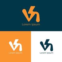 VN NV initial based alphabet minimal elegant monogram icon logo vector