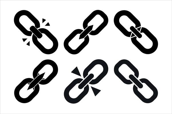 Broken silhouette icon design