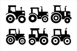 Tractor Icons Set on a white background vector