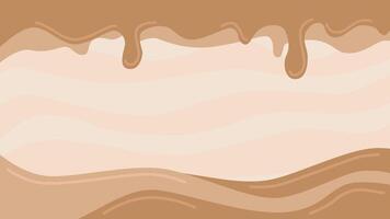 Melted chocolate background from top to bottom. illustration. Suitable for wallpapers, presentations, banners, etc. vector