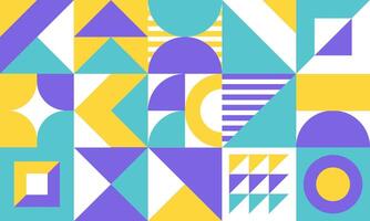 Geometric mural abstract mosaic pattern vector