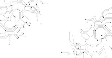 Abstract technology circuit diagram on white background. vector