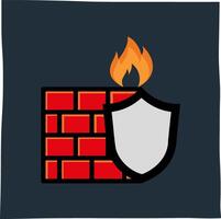 firewall icon illustration, suitable for public data security technology related content vector