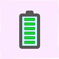 full battery icon illustration, suitable for technology related content vector