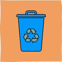recycle bin icon illustration, suitable for content related to technology for disposing of unused files vector