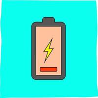 low battery icon illustration, suitable for technology related content vector