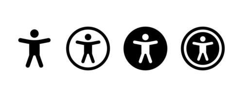Accessibility icon set. Universal access symbol. Universal access icon collection. vector