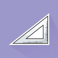 Illustration of Triangle Ruler in Flat Design vector