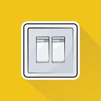 Illustration of Light Switch in Flat Design vector