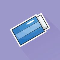 Illustration of Eraser in Flat Design vector
