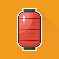 Illustration of Japanese Lantern in Flat Design vector