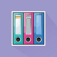 Illustration of Binder in Flat Design vector