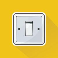 Illustration of Light Switch in Flat Design vector