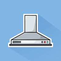 Illustration of Cooker Hood in Flat Design vector