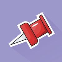 Illustration of Paper Pin in Flat Design vector