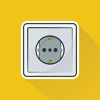 Illustration of Electrical Socket in Flat Design vector