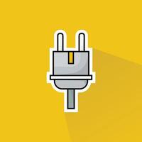 Ilustration of Power Cord in Flat Design vector
