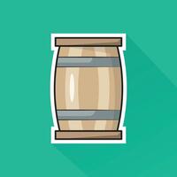 Illustration of Wine Drum in Flat Design vector