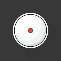 Illustration of White Pool Ball in Flat Design vector