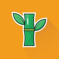 Illustration of Bamboo in Flat Design vector