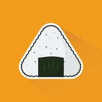 Illustration of Onigiri in Flat Design vector