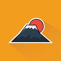 Illustration of Fuji Mountain in Flat Design vector