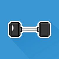 Illustration of Dumbbell in Flat Design vector