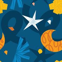 Abstract Geometric Patterns with Colorful Shapes vector