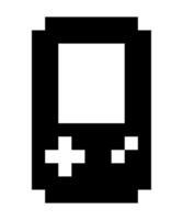 black pixel art on white background. vector