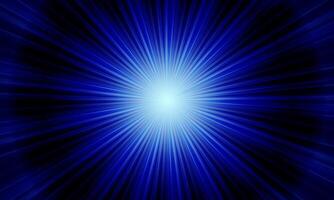 light blue burst pattern dark background. Radial soft shiny rays. vector