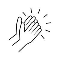 Applause icon on white background. Editable stroke symbol. vector