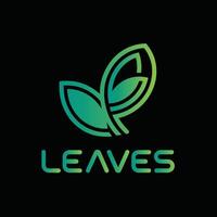Leaves logo design vector