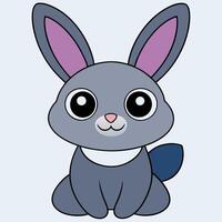 A cartoon bunny with big eyes and a big nose vector