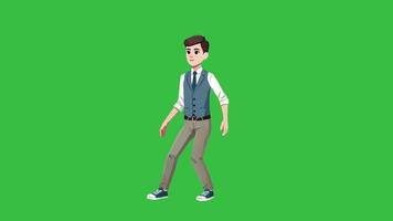 Formal Man with Tie Hopping Forward Looping Animation video