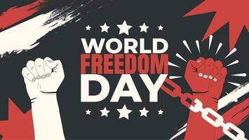 World Freedom Day design template good for celebration usage vector